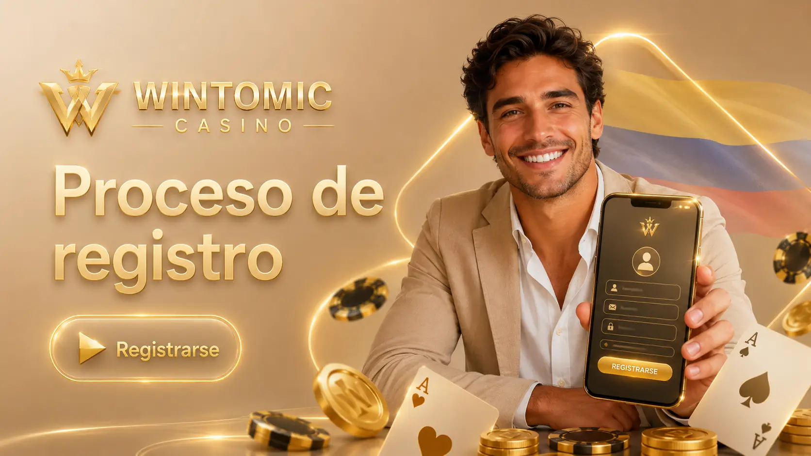 Proceso de registro en Wintomic Casino